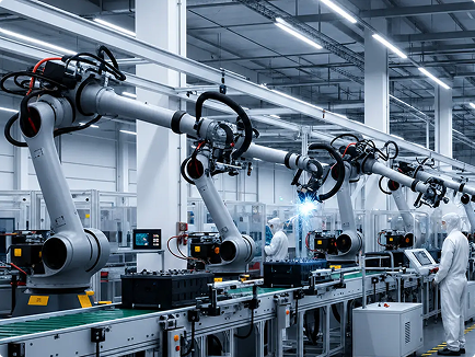 Automated battery manufacturing line