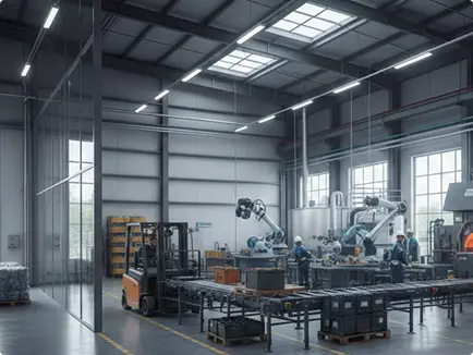 Battery recycling facility